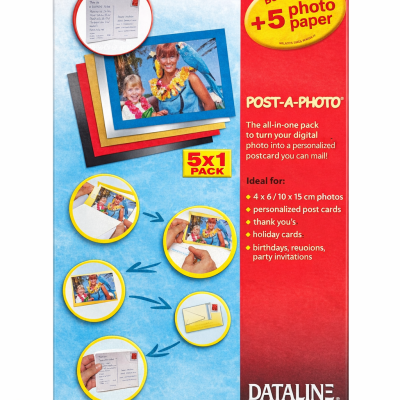 Dataline prémium fotópapír képeslap 10x15 5db/cs egyedi képeslapok díszítő keretek 57019