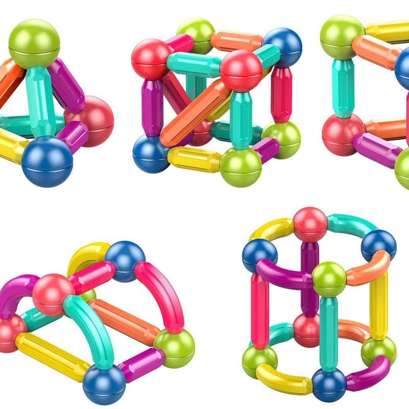56 darabos kreatív mágneses építőkészlet – készségfejlesztő építőjáték gyerekeknek