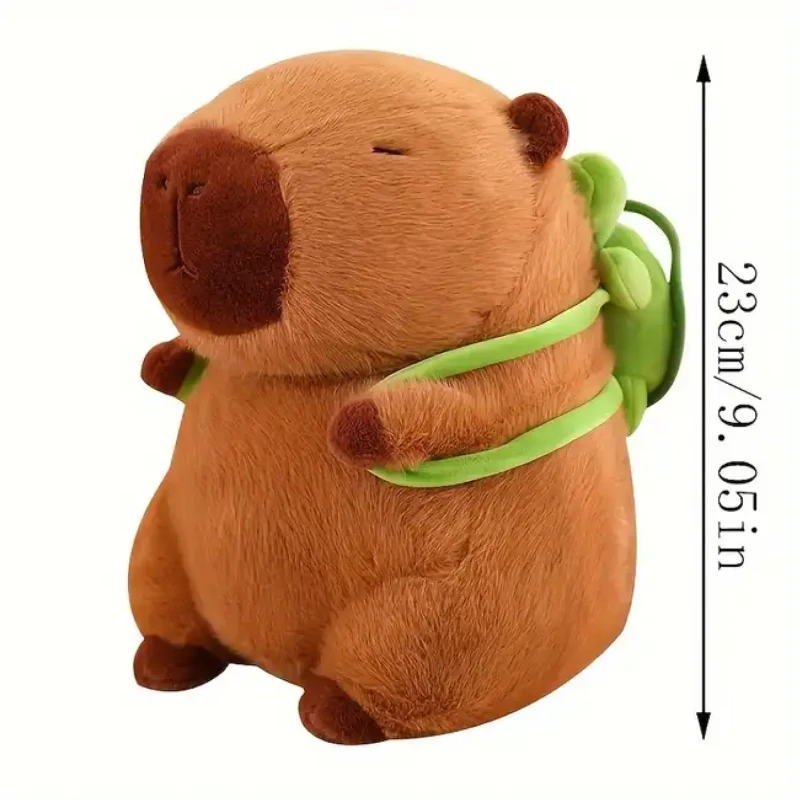 Capybara plüss levehető teknős hátizsákkal 25cm