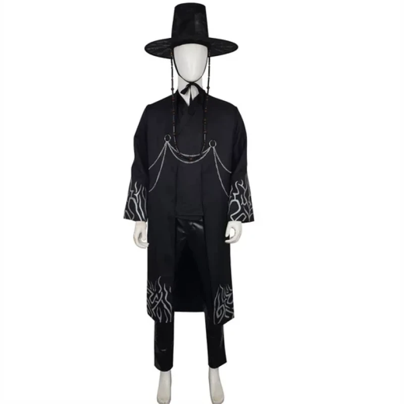 K-POP stílusú sötét varázsló / démonvadász jelmez fiúknak – kalappal