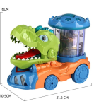 Interaktív dinoszaurusz szállító játék autó – automatikus mozgásokkal, hangokkal és fényekkel