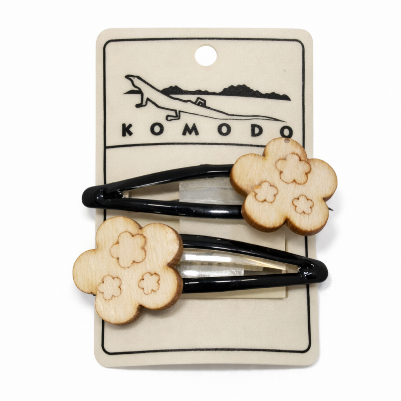 Mintás Komodo hajcsat - 2db