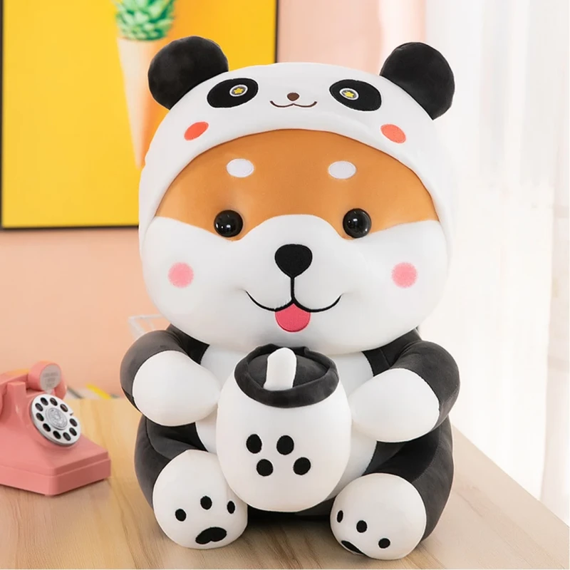 Extra puha maci mézes bödönnel Panda ruhában 35cm