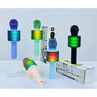 Karaoke Vezeték nélküli Bluetooth mikrofon hangszóróval - LED fényekkel  Több színben is választható  WT-02