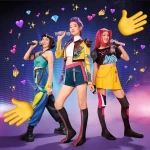 K-Pop Demonvadász Mira jelmez parókával – gyerek cosplay szett