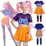 K-Pop Demonvadász Mira jelmez parókával – gyerek cosplay szett