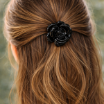 Rózsás fénylő hajcsatt