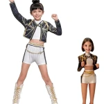 Rummi jelmez – K-POP fellépő ruha gyerekeknek | Modern táncos kosztüm