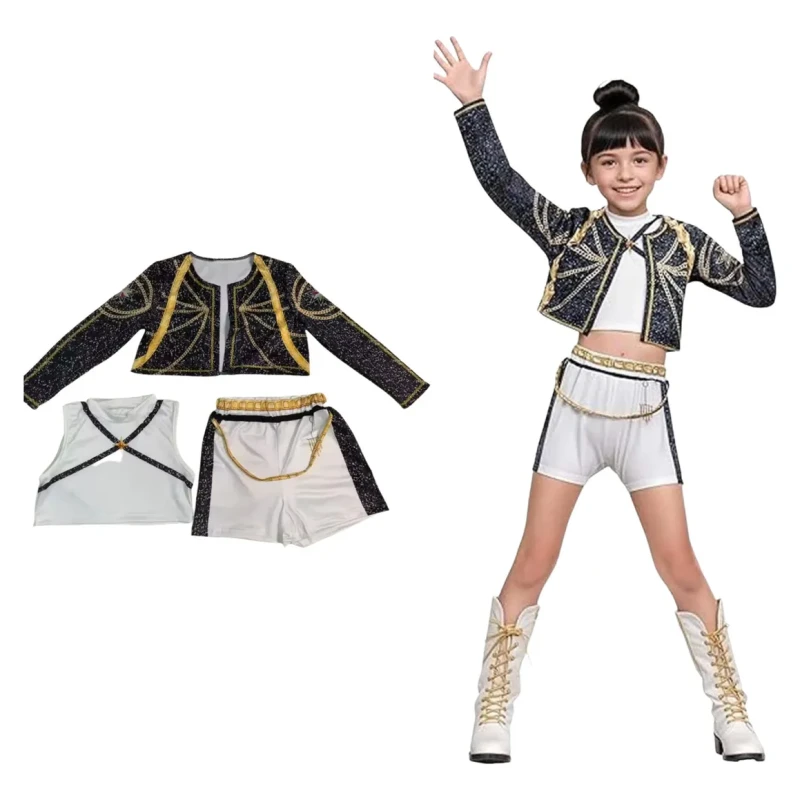 Rummi jelmez – K-POP fellépő ruha gyerekeknek | Modern táncos kosztüm