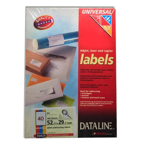 DataLine Esselte fehér etikett címke A4, 40db x 100 lap /cs (52,5 x 29,7mm) 36824