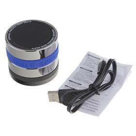 Music mini bluetooth speaker Silver , Blue