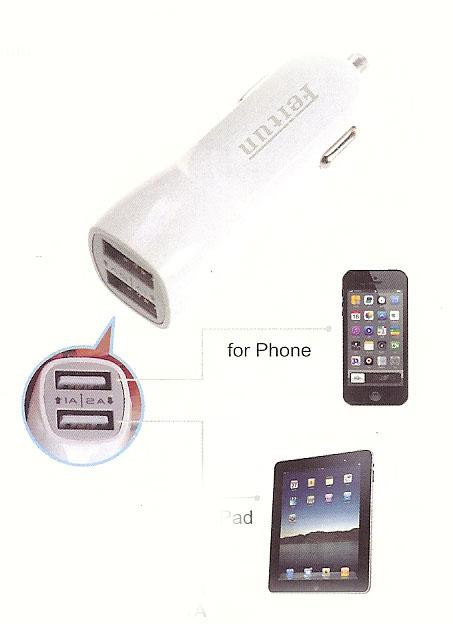 Feitun AH0030 DUAL USB CAR CHARGER 3000A ( for phone &amp; pad )
