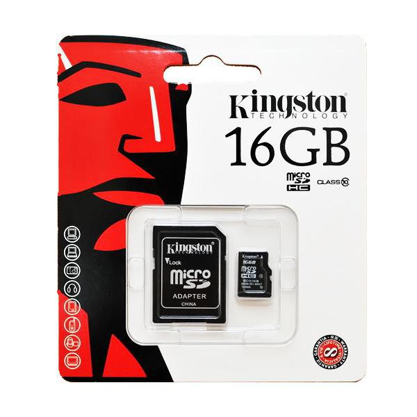 Kingston microSDHC 16GB CL10+adapter