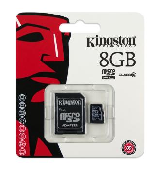Kingston MICRO SDHC MEMORY CARD 8GB CLASS 10