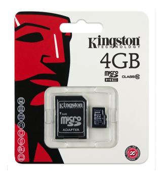 Kingston MICRO SDHC MEMORY CARD 4GB CLASS 10