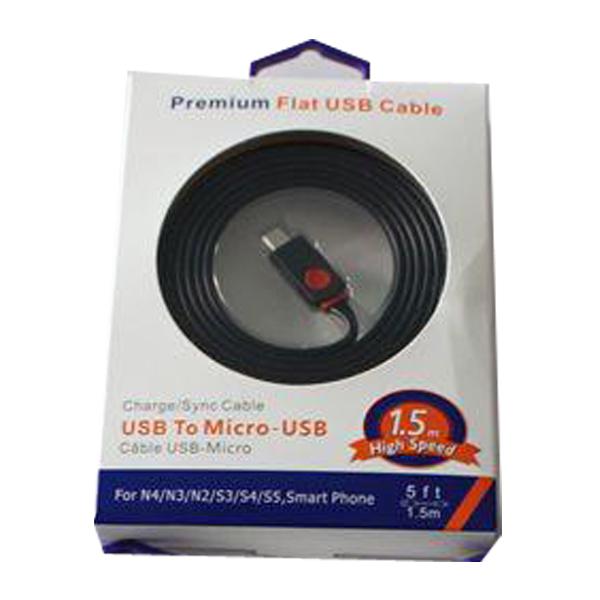 USB - Micro USB kábel 1,5 méter Lapos ( premium flat usb cable )  Model: 17858-35