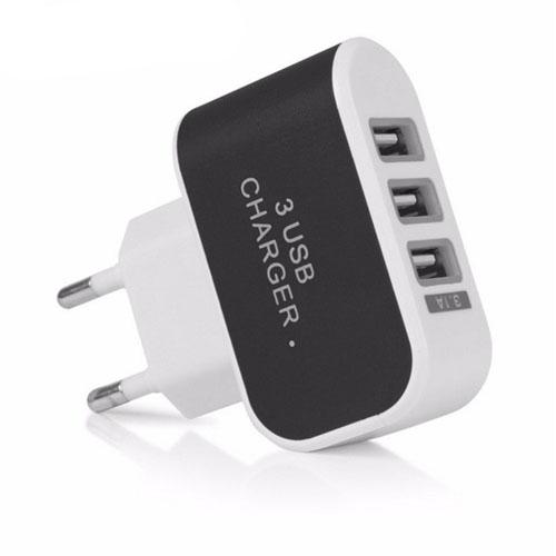 USB CHARGER YD-3U  3-Port USB  AC LED Power Charger Adapter 3.1A For iPhone EU C WT