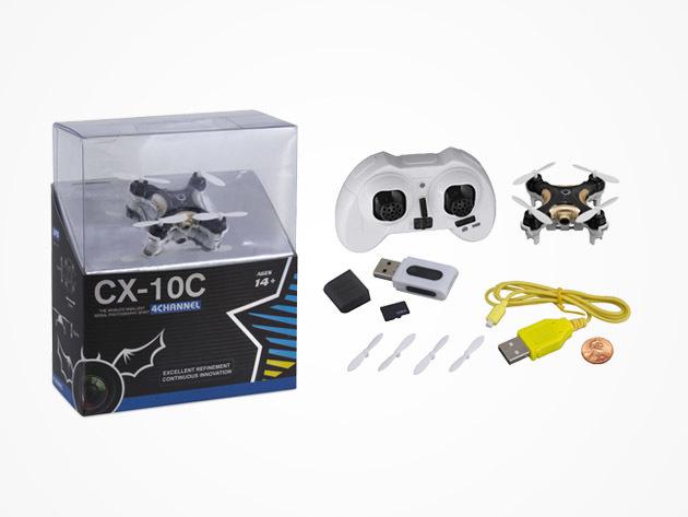 Quadcopter ( Drón ) CX-10C A világ legkisebb Drón Cameraval 2,4 Ghz 6 Axis 4 Channnel