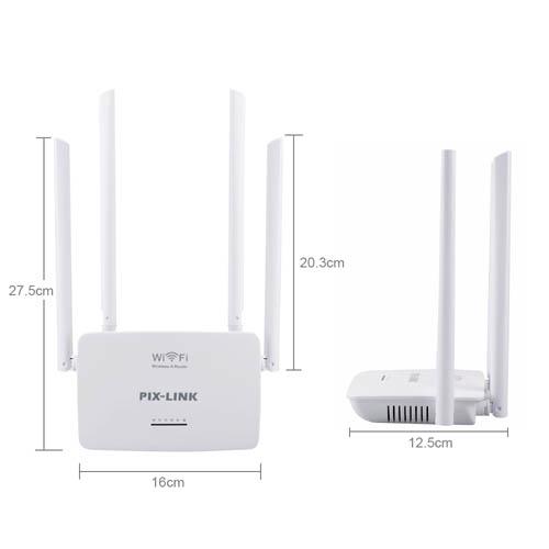 Wireless Home Router WIFI Repeater Boost Extender Network 802.11 b/g/n 5 Port RJ45 300Mbps White 4 Antennas