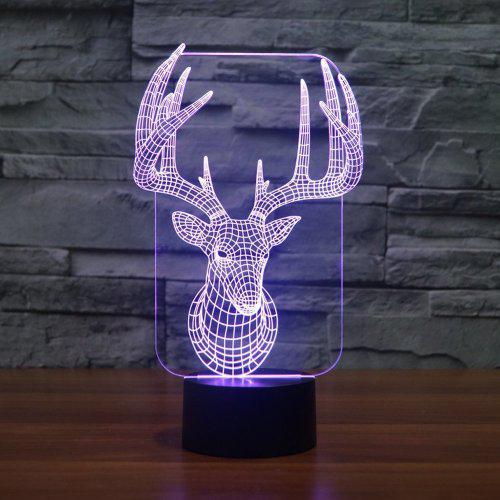 Creative 3D LED távirányítós lámpa - szarvas