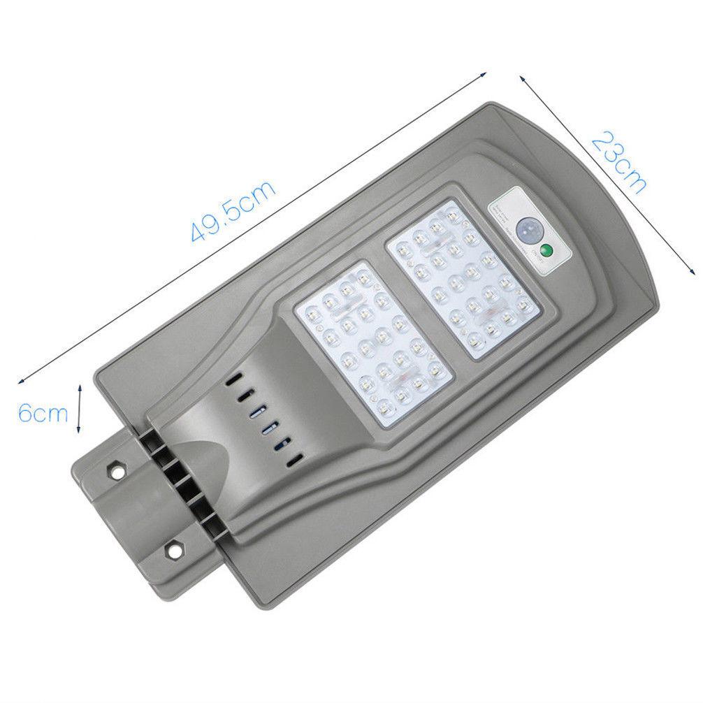 LED térvilágítás, napelemes, fény-és mozgásérzékelős utcai világítás (40W - hideg fehér)