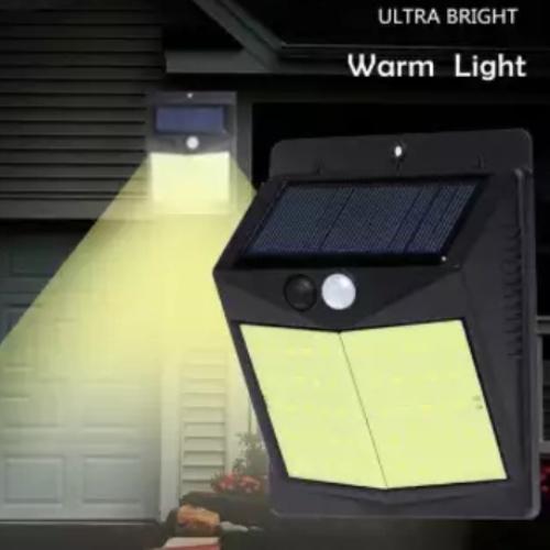 Solar Powered COB 96LED vízálló mozgásérzékelős kültéri fali lámpa- Extra nagy fényerő