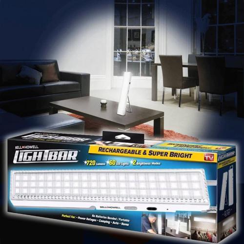 Bell✚Howell újratölthető hordozható LED reflektor / 60 LED-es fénycső /