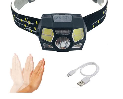 COB XPE LED újratölthető érzékelő Mini LED  5 módú testmozgás-érzékelő fejlámpa