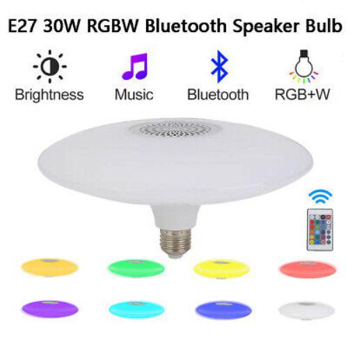 Bluetooth színváltós lámpa E27 foglalattal, távirányítóval, kihangosítás funkcióval