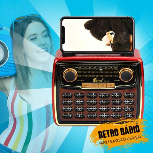 Retro rádió klasszikus vezeték nélküli MP3 lejátszó FP-235