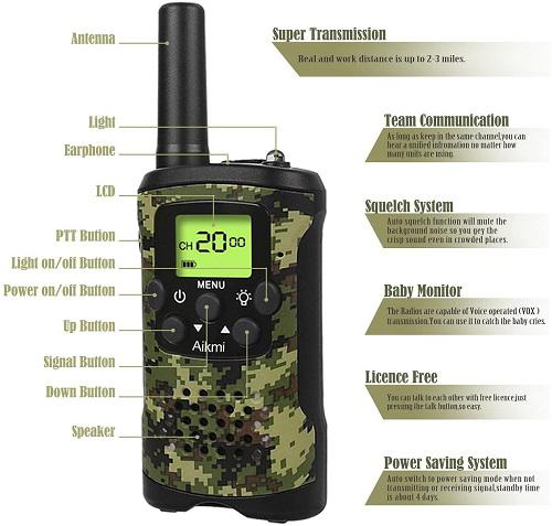 Walkie Talkies adóvevő gyerekeknek 3km hatótávval