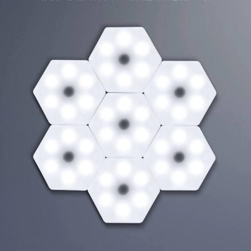 Hatszög alakú távirányítós LED világítás készlet, 3db