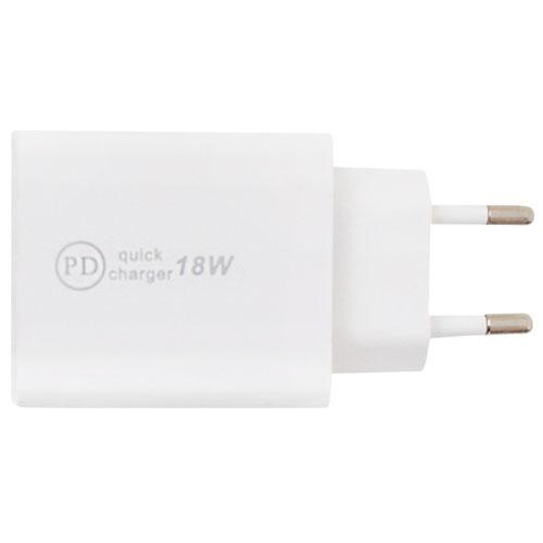 PD hálózati gyorstöltő adapter / átalakító USB és USB-C kimenettel