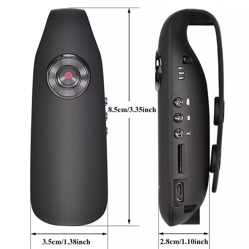 Rejtett kamera - hordozható mini kamera / mágneses, felcsíptethető