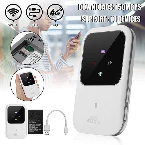 Vezeték nélküli, hordozható mini Router – SIM kártyás mobilinternet csatlakozással - 3G, 4G, LTE