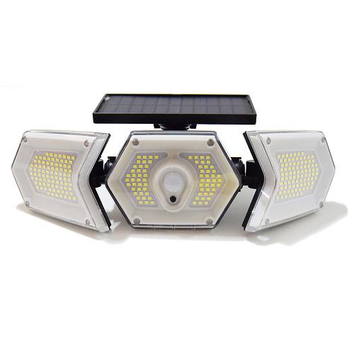 Napelemes indukciós kültéri lámpa - COB LED - 200 Lumen, állítható LED panelekkel W774A