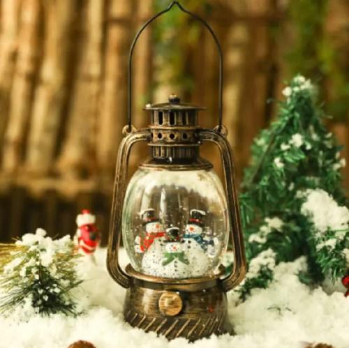 Karácsonyi LED lámpás, 26 cm - Zenél, világít