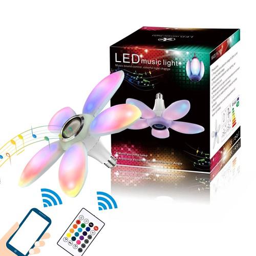 Lotus Led Bluetooth RGB multifunkciós lámpa beépített hangszóróval, zenére is működő led fénnyel távirányítóval