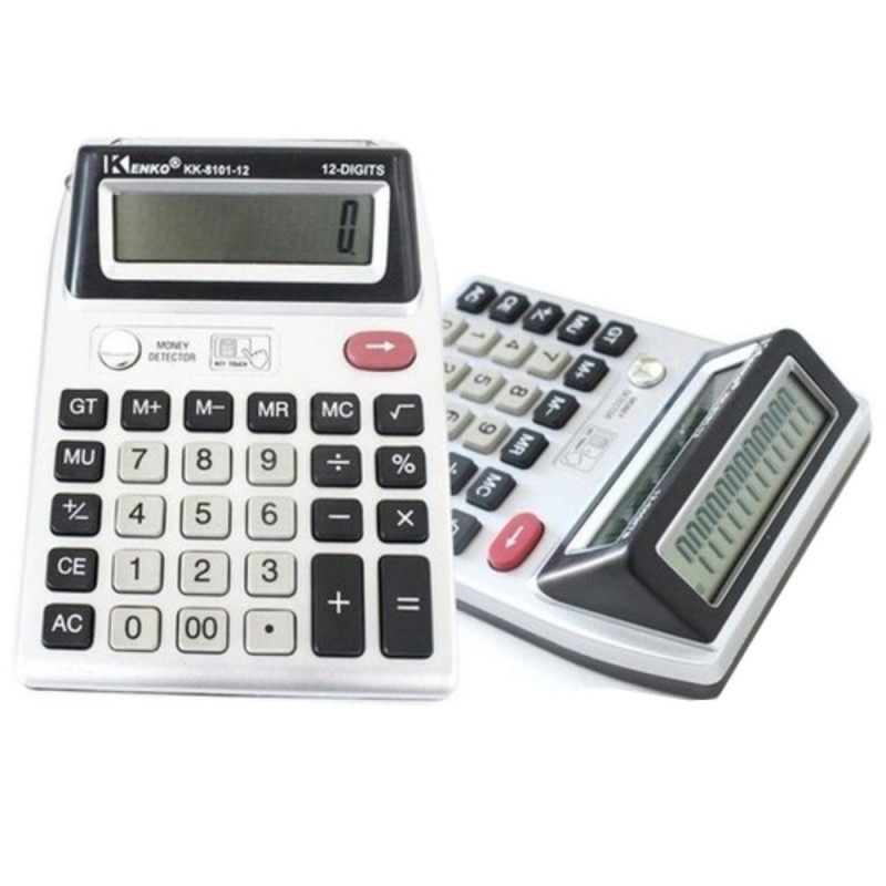 Kenko KK-8101-12 elektronikus számológép Bankjegyvizsgáló UV lámpa az oldalán