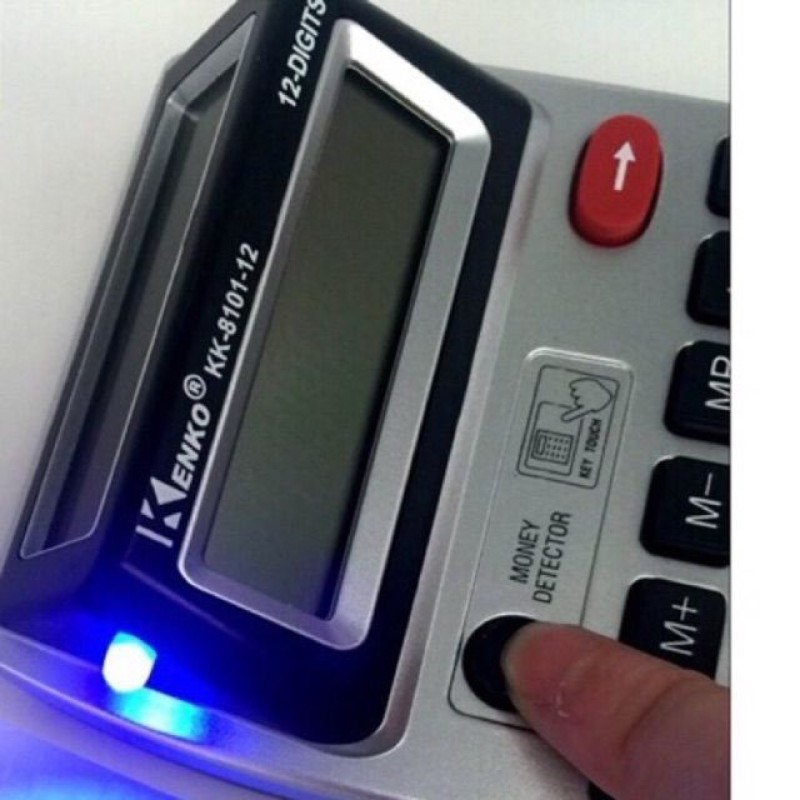 Kenko KK-8101-12 elektronikus számológép Bankjegyvizsgáló UV lámpa az oldalán