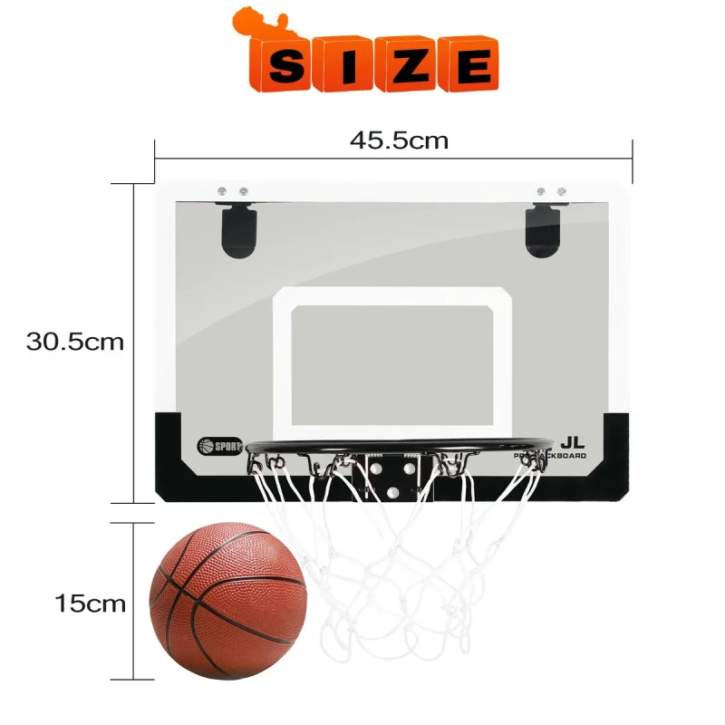 Mini kosárlabda palánk labdával - 45,5 x 30,5 x 41 cm