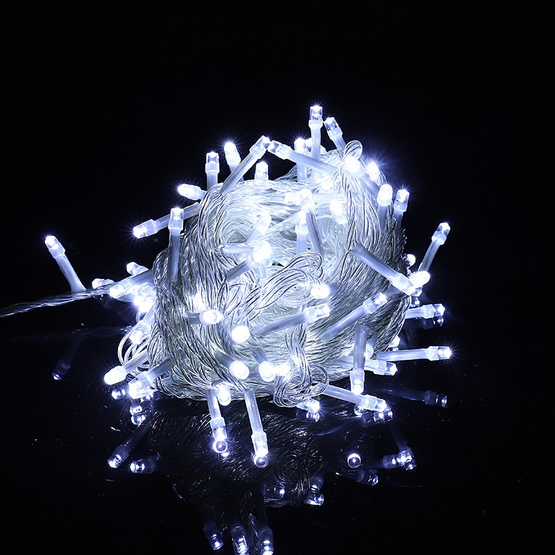 180 LED-es karácsonyi jégcsap fényfüzér, izzósor, 9 m - hideg fehér