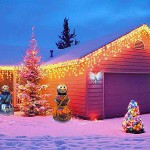 180 LED-es karácsonyi jégcsap fényfüzér, izzósor, 9 m - meleg fehér
