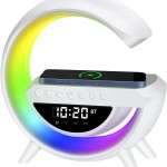 Többfunkciós vezeték nélküli RGB LED lámpa hangszóróval, bluetooth kapcsolattal Időkijelzés és ébresztőóra funkció