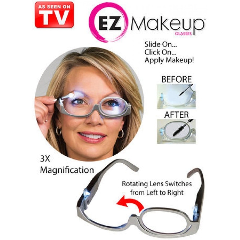 LED-es Smink szemüveg  - 3x Makeup Magnification ΕΖ Glasses