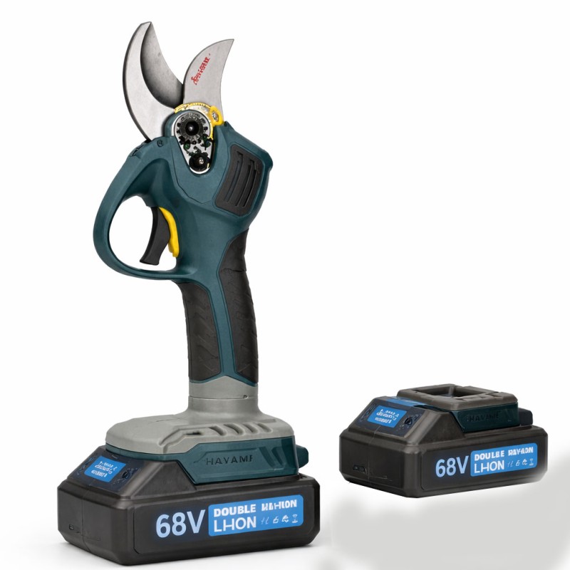Akkumulátoros metszőolló, 2 db 68 V akkumulátorral, dobozban- HAYAMI HA-1027