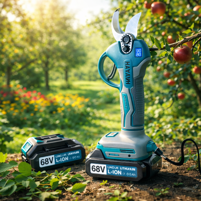 Akkumulátoros metszőolló, 2 db 68 V akkumulátorral, dobozban- HAYAMI HA-1029