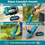 Hayami HA-1076 akkumulátoros gyomkiszedő – 68V, 2 akkumulátorral, türkiz-fekete