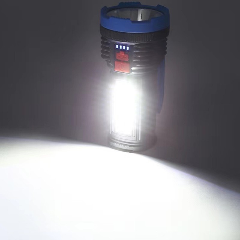 Hordozható lámpa zseblámpa nagy fényerejű töltőkábellel JX-1508B
