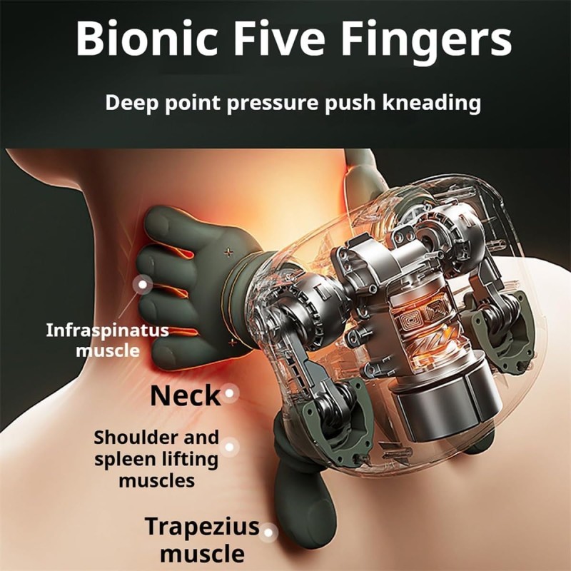 assage FH-670 Nyak- és Vállmasszírozó – 4D Biomimetikus, Fűthető Masszírozó (Zöld)